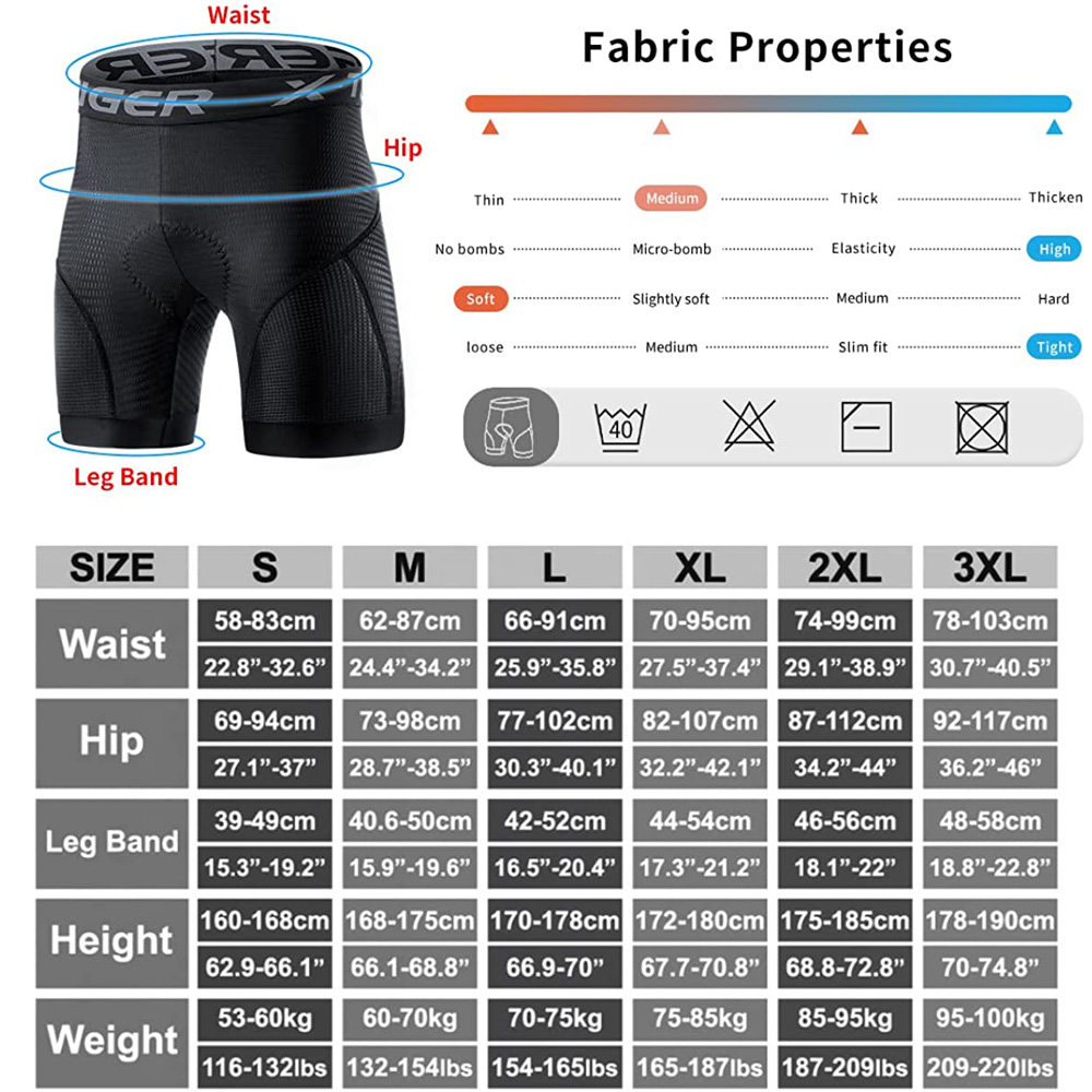 X-TIGER ผู้ชายชุดชั้นในกางเกงข - Padded Cycling Shorts 5D Gel บทวิจารณ์และราคา
