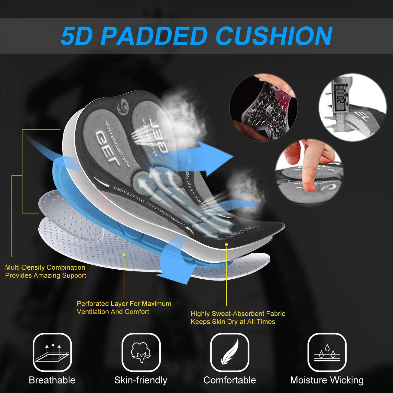 X-TIGER ผู้ชายชุดชั้นในกางเกงข - Padded Cycling Shorts 5D Gel บทวิจารณ์และราคา