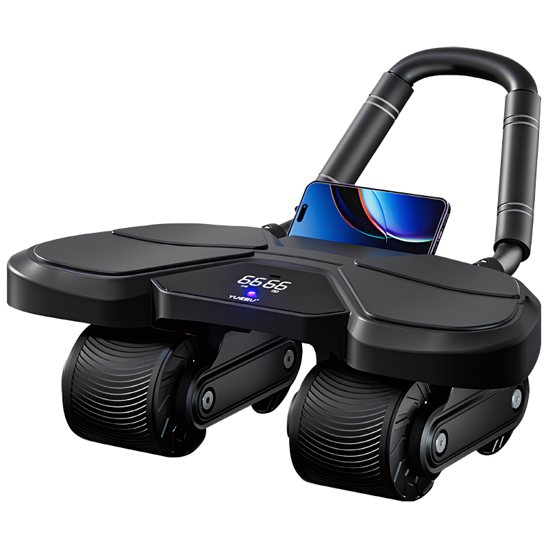 ล้อบริหารหน้าท้องสีดำพร้อมที่ร - Ab Roller Wheel With Elbow Support บทวิจารณ์และราคา