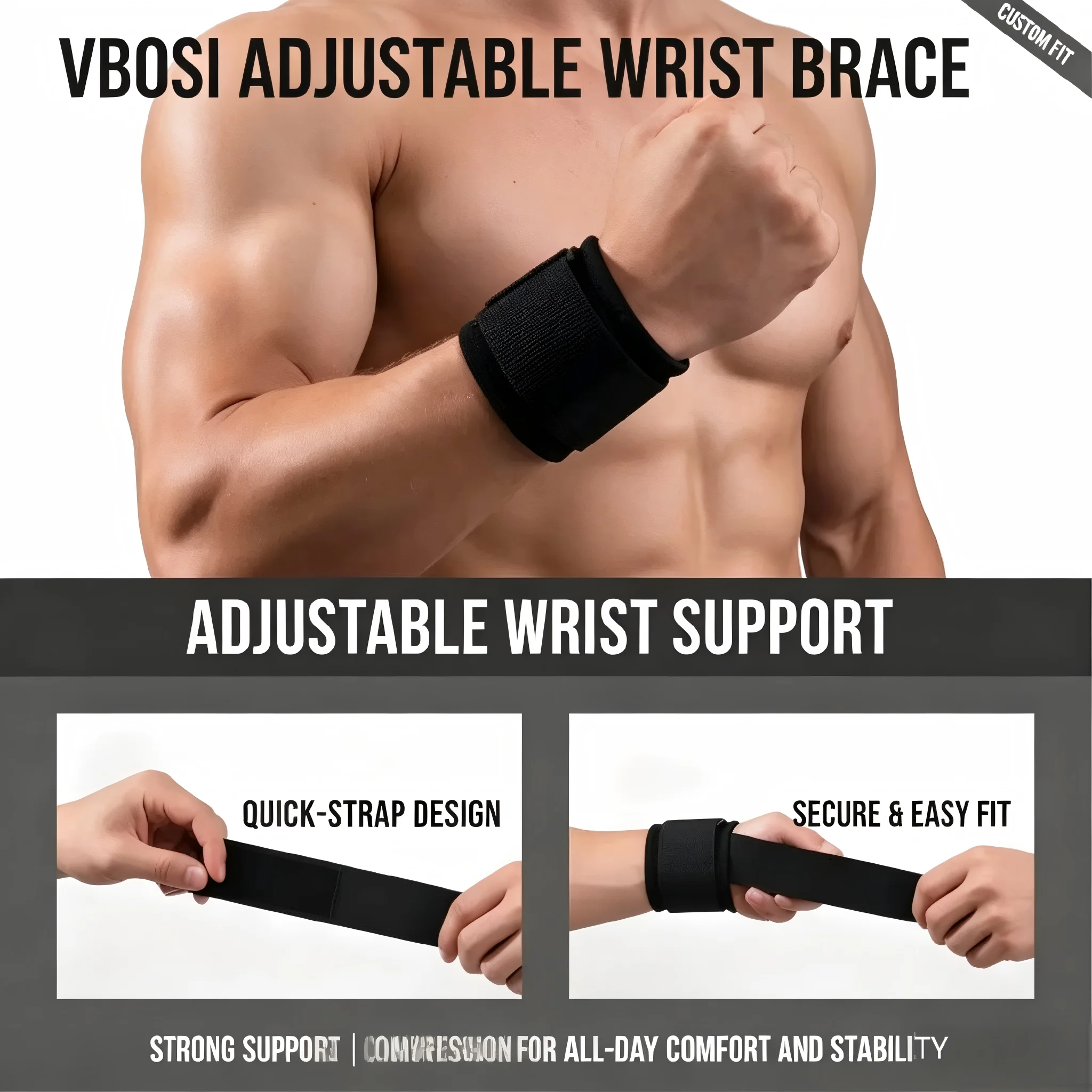 สายรัดข้อมือระบายอากาศสำหรับยก - Wrist Wraps Weightlifting Support บทวิจารณ์และราคา