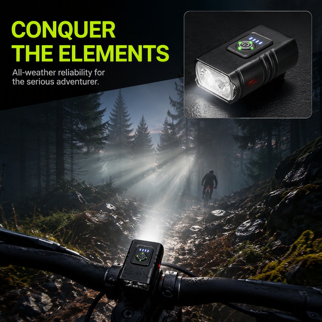 ไฟจักรยานแบบชาร์จ USB ไฟหน้า L - Rechargeable Bicycle Headlight 1000 Lumen บทวิจารณ์และราคา