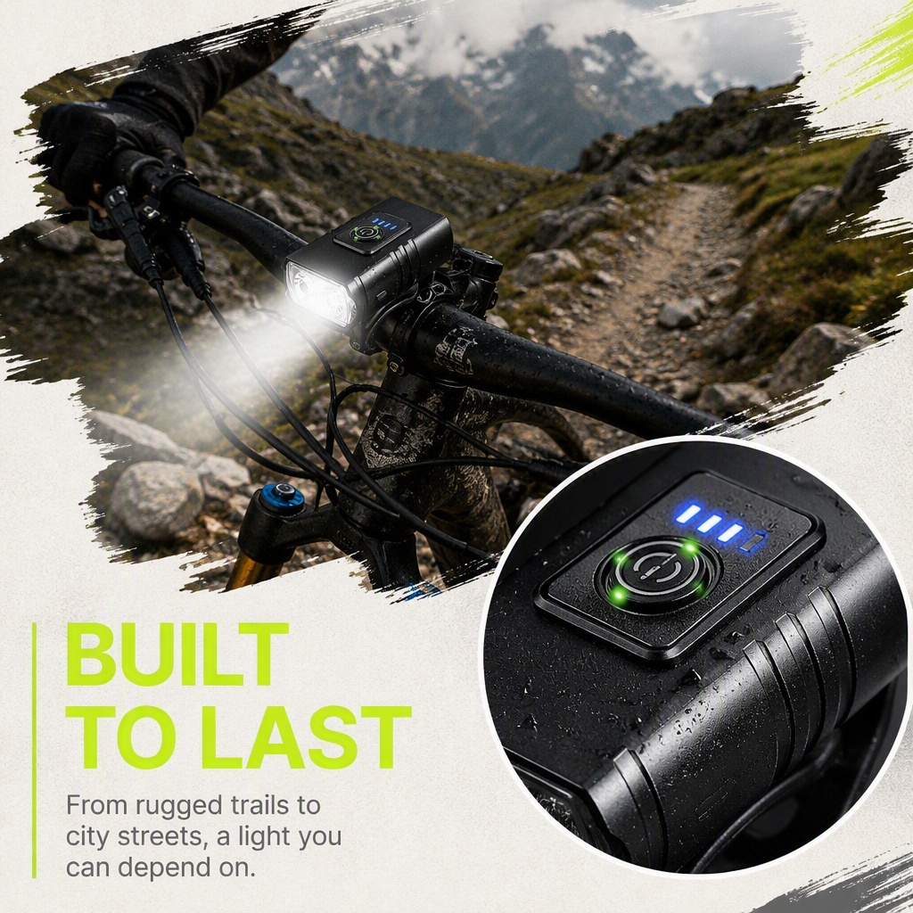 ไฟจักรยานแบบชาร์จ USB ไฟหน้า L - Rechargeable Bicycle Headlight 1000 Lumen บทวิจารณ์และราคา