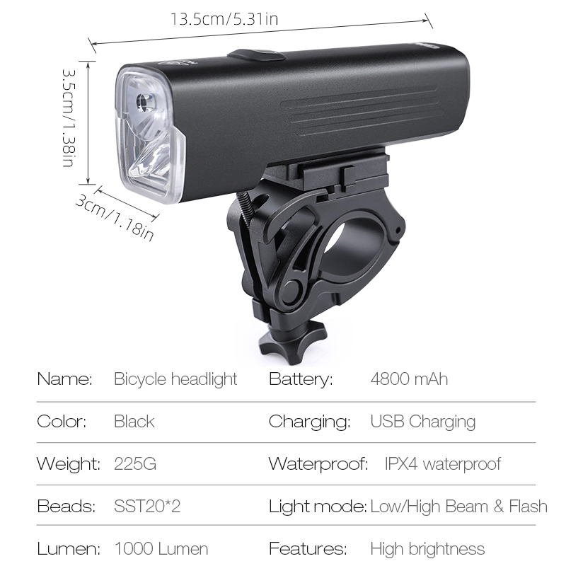 GIYO 1000 Lumens จักรยาน USB ช - Rechargeable Bicycle Headlight 1000 Lumen บทวิจารณ์และราคา