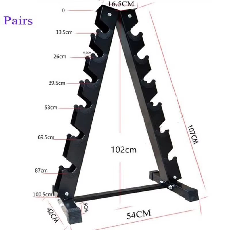 ชั้นวางดัมเบลเหล็กทรงสามเหลี่ย - Fitness Equipment บทวิจารณ์และราคา
