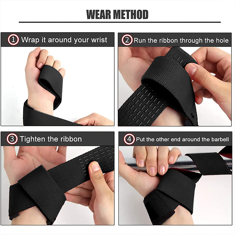 สายรัดยกน้ำหนัก 2 ชิ้น ถุงมือฟ - Wrist Wraps Weightlifting Support บทวิจารณ์และราคา
