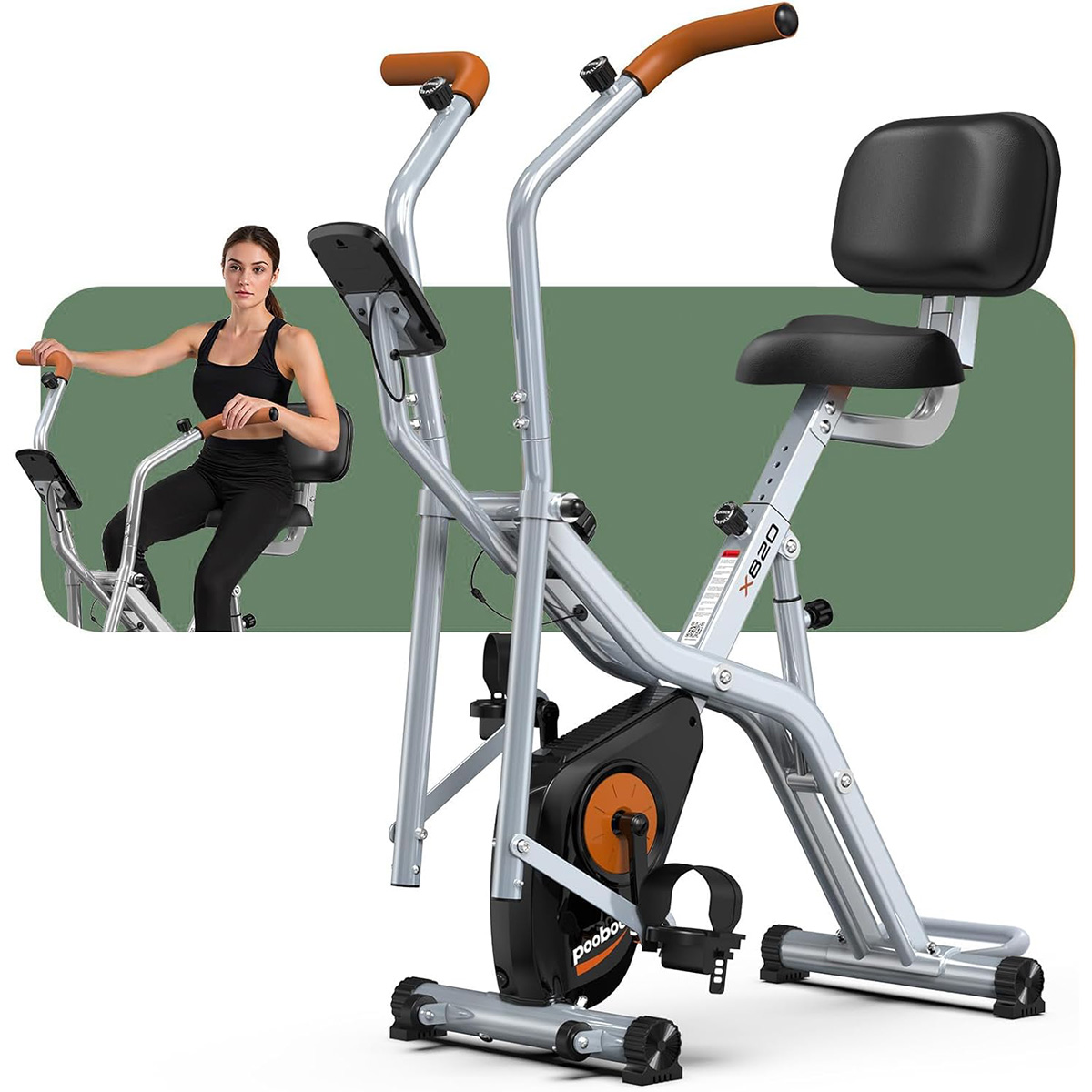 จักรยานออกกำลังกายแบบพับได้ 2- - Exercise Bike Magnetic Resistance บทวิจารณ์และราคา