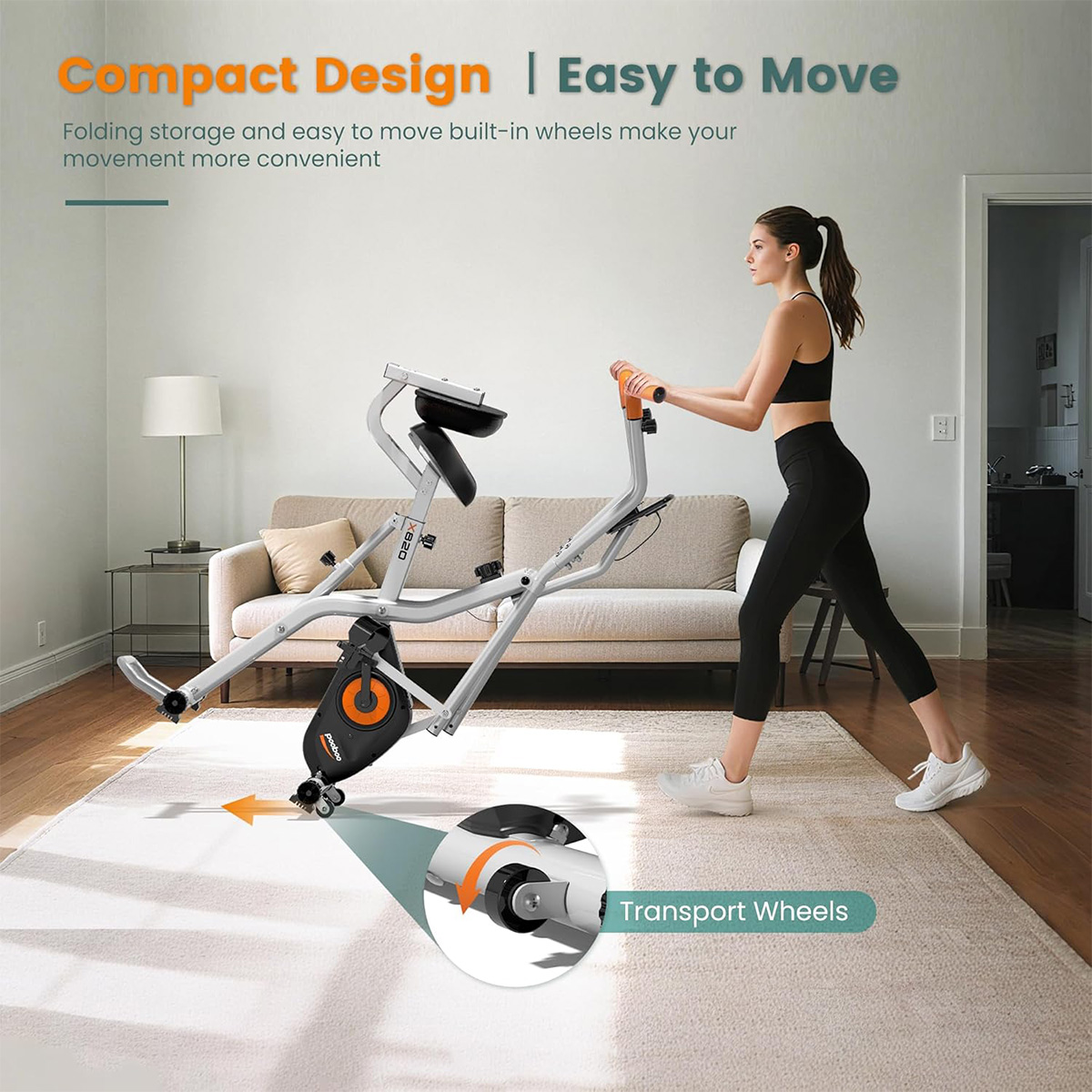 จักรยานออกกำลังกายแบบพับได้ 2- - Exercise Bike Magnetic Resistance บทวิจารณ์และราคา