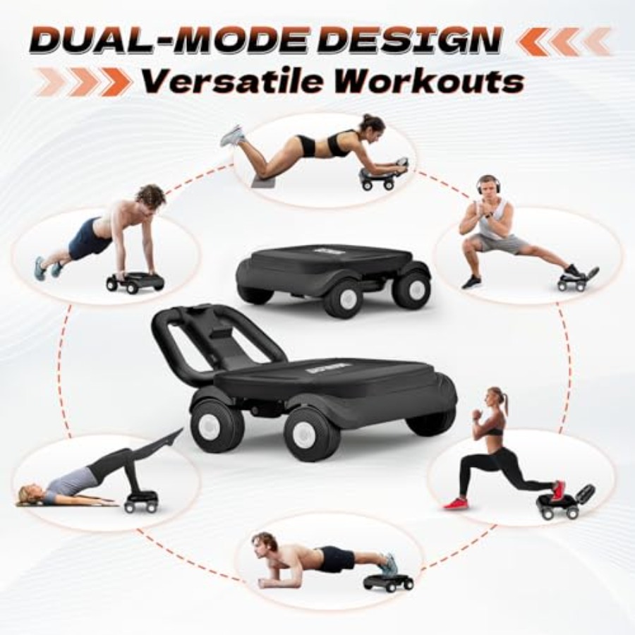 ล้อบริหารหน้าท้องสำหรับออกกำลั - Ab Roller Wheel With Elbow Support บทวิจารณ์และราคา